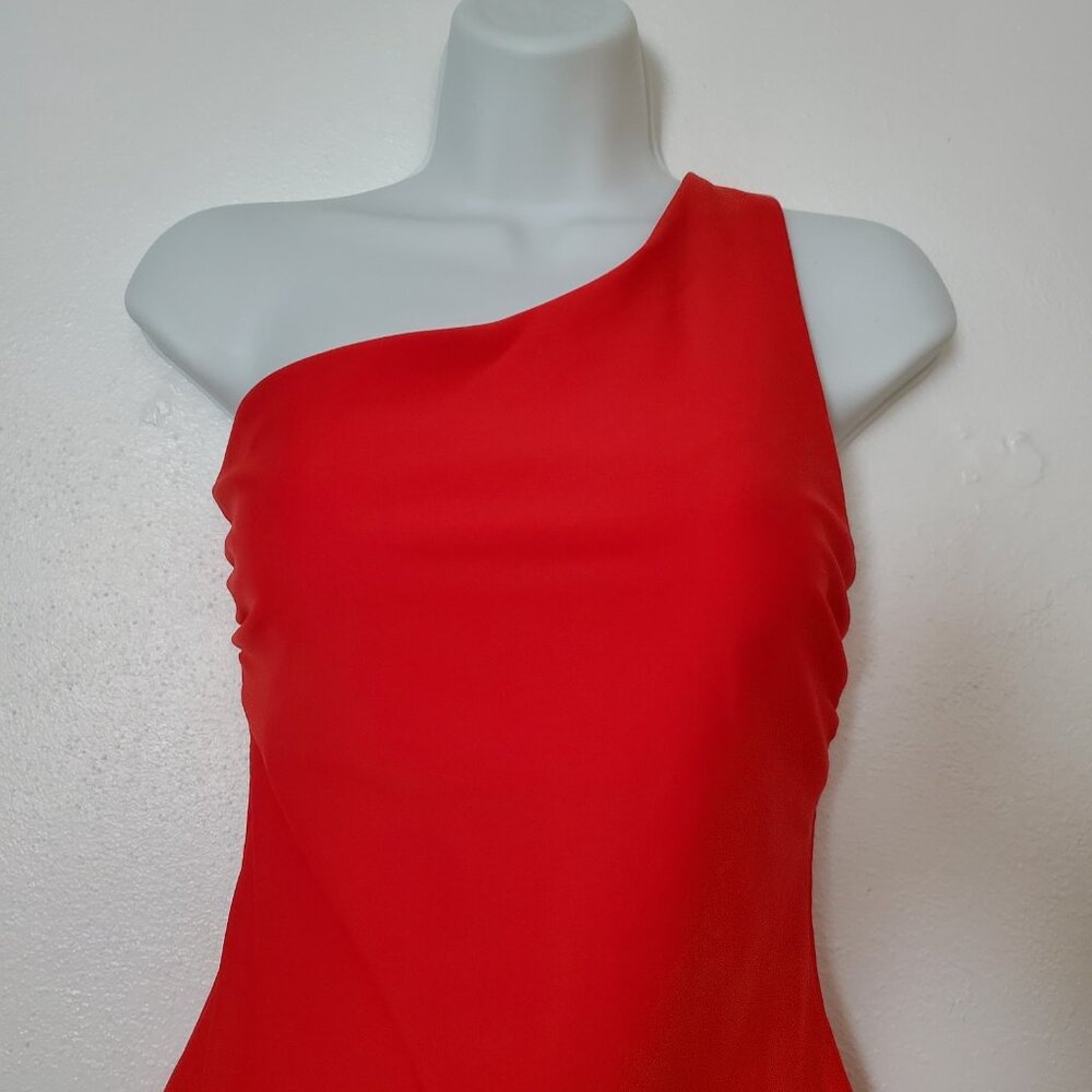 Kona Sol Red One Shoulder One Piece Swimsuit Size Large New - Picture 4 of 9